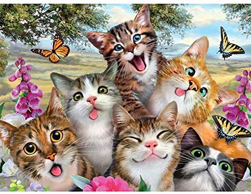 XINNeck 1000 Pieces Wooden Jigsaw Puzzle，Cute Cat Family Children Jigsaw Puzzle Adults Puzzles Creative Games Wooden Puzzle Toys Fashion von XINNeck