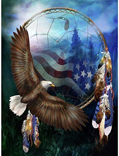 XINNeck 1000 Pieces Wooden Jigsaw Puzzle，Dream Catcher Flag Eagle Children Jigsaw Puzzle Adults Puzzles Creative Games Wooden Puzzle Toys Gift von XINNeck