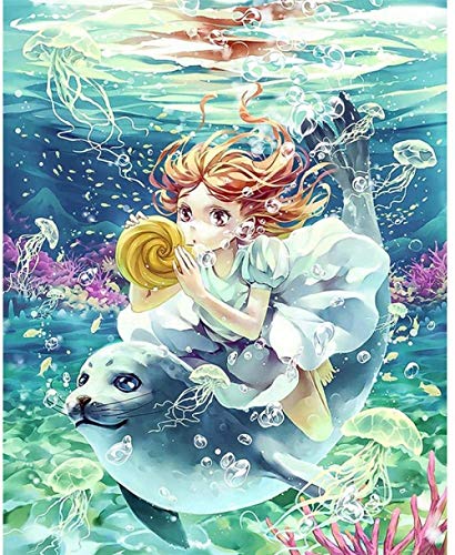XINNeck 1000 Pieces Wooden Jigsaw Puzzle，Girl Riding A Sea Lion Children Jigsaw Puzzle Adults Puzzles Creative Games Wooden Puzzle Toys Gift von XINNeck