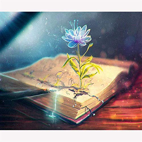 XINNeck 1000 Pieces Wooden Jigsaw Puzzle，Hope Flowers In The Book Adults Jigsaw Puzzle Children Puzzles Creative Games Wooden Puzzle Toys von XINNeck