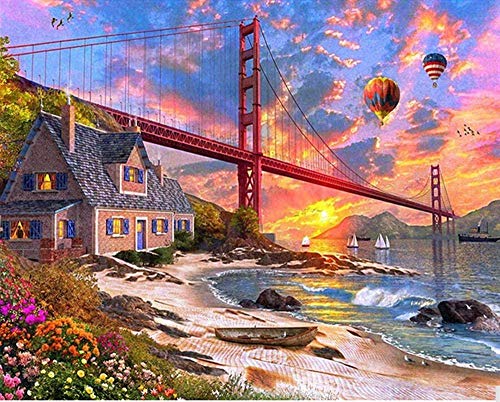 XINNeck 1000 Pieces Wooden Jigsaw Puzzle，House Landscape Adults Jigsaw Puzzle Children Puzzles Creative Games Wooden Puzzle Toys von XINNeck
