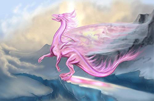 XINNeck 1000 Pieces Wooden Jigsaw Puzzle，Pink Flying Dragon Adults Jigsaw Puzzle Children Puzzles Creative Games Wooden Puzzle Toys von XINNeck