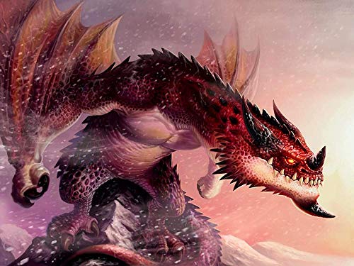 XINNeck 1000 Pieces Wooden Jigsaw Puzzle，Red Dragon in The Snow Adults Jigsaw Puzzle Children Puzzles Creative Games Wooden Puzzle Toys Classic von XINNeck