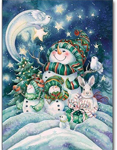 XINNeck 1000 Pieces Wooden Jigsaw Puzzle，Snowman Adults Jigsaw Puzzle Children Puzzles Creative Games Wooden Puzzle Toys von XINNeck