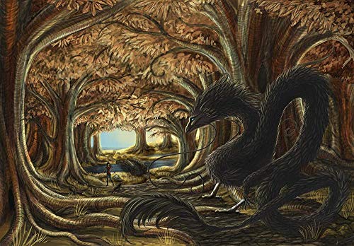 XINNeck 1000 Pieces Wooden Jigsaw Puzzle，Woolly Dragon and Girl Adults Jigsaw Puzzle Children Puzzles Creative Games Wooden Puzzle Toys von XINNeck