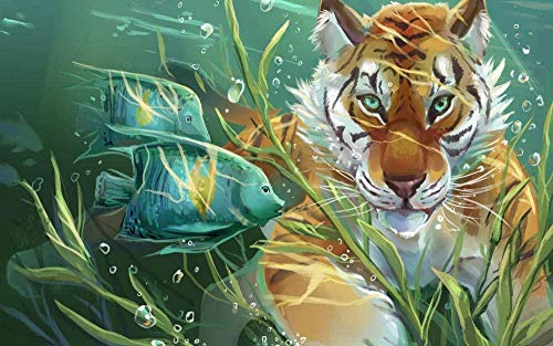 XINNeck Holzpuzzle 1000 stücke Lernspielzeug,Animal Tiger Floor Puzzle 1000 Tabletten von XINNeck