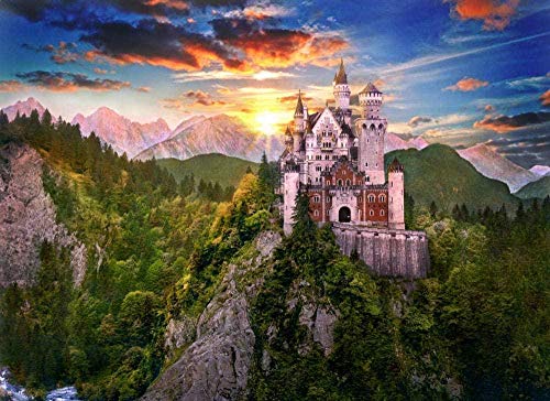 XINNeck Holzpuzzle 1000 stücke Lernspielzeug,Erwachsenen-Kinder-Puzzle Neuschwanstein Castle Holz-Tier-Puzzle für Kleinkinder von 8 bis 11 Jahren von XINNeck