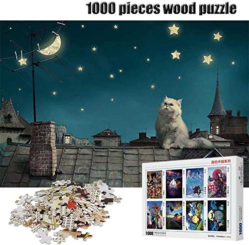 XINNeck Holzpuzzle 1000 stücke Lernspielzeug,Holzpuzzle - Das Katzen- und Nachthimmelmuster-Puzzle Hölzerne Unterhaltungspuzzlespiel für Erwachsene Puzzle-Zusammenbau-Spiel - Holzpuzzlespiel XINNeck Holzpuzzle 1000 stücke Lernspielzeug,Holzpuzzle - Das Katzen- und Nachthimmelmuster-Puzzle Hölzerne Unterhaltungspuzzlespiel für Erwachsene Puzzle-Zusammenbau-Spiel - Holzpuzzlespiel von XINNeck
