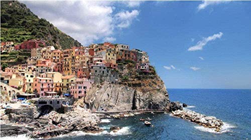 XINNeck Holzpuzzle 1000 stücke Lernspielzeug,Kreatives Puzzle Cinque Terre Manarola pädagogisches Holzspielzeug für Erwachsene und Kinder von XINNeck