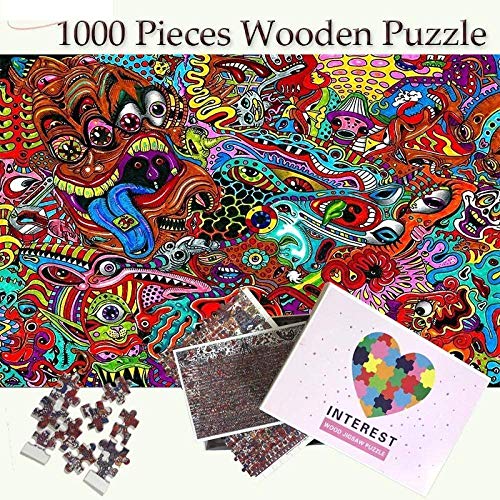 XINNeck Holzpuzzle 1000 stücke Lernspielzeug,von Holzpuzzle-seltsame Welt des Puzzles für Erwachsene Holzpuzzles Bunte Kunst Malerei von Puzzle Wohnkultur-Holzpuzzle XINNeck Holzpuzzle 1000 stücke Lernspielzeug,von Holzpuzzle-seltsame Welt des Puzzles für Erwachsene Holzpuzzles Bunte Kunst Malerei von Puzzle Wohnkultur-Holzpuzzle von XINNeck