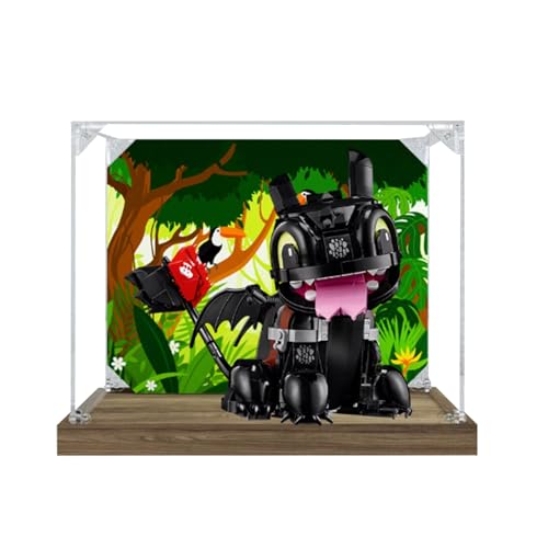Acryl-Vitrine für Lego 10375 Ohnezahn Dinosaurier – staubdicht mit UV-Schutz, passgenau für Lego 10375 Modell – Sammleredition (Modell nicht im Lieferumfang enthalten) (Stil 2) von XINPENGD