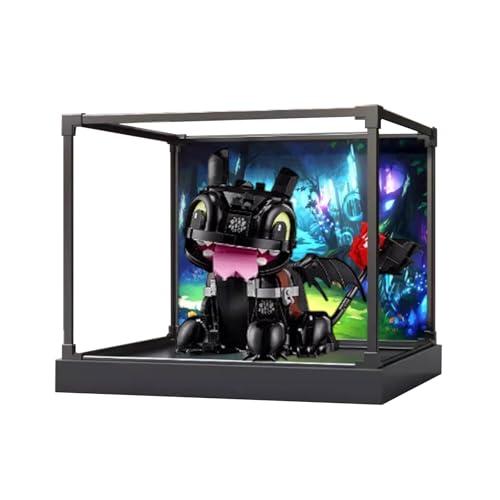 Acryl-Vitrine für Lego 10375 Ohnezahn Dinosaurier – staubdicht mit UV-Schutz, passgenau für Lego 10375 Modell – Sammleredition (Modell nicht im Lieferumfang enthalten) (Stil 3) von XINPENGD