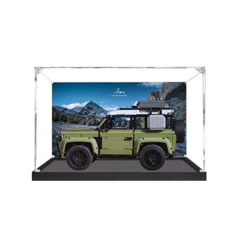 Acryl-Vitrine für Lego 42110 Geländefahrzeug – staubdicht mit UV-Schutz, passgenau für Lego 42110 Modell – Sammleredition (Modell nicht im Lieferumfang enthalten) (Hintergrund + 3 mm) von XINPENGD
