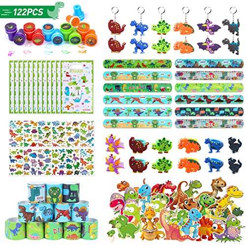 122pcs Dinosaurier Party Mitgebsel Kindergeburtstag Jungen, Dino Geburtstag Deko Schlüsselanhänger Dino Armbänder Ringe Aufkleber Tattoo, Dino Mitgebsel Geschenktüte Taschen für Party Zubehör Deko 122pcs Dinosaurier Party Mitgebsel Kindergeburtstag Jungen, Dino Geburtstag Deko Schlüsselanhänger Dino Armbänder Ringe Aufkleber Tattoo, Dino Mitgebsel Geschenktüte Taschen für Party Zubehör Deko von XINRANFF