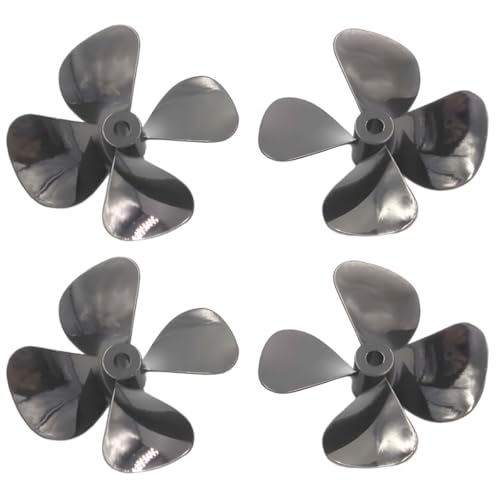 4-Blatt-Propeller aus Zinklegierung, zwei Paar robustes Modellzubehör, 55 mm/60 mm Drehdurchmesser, Rechts- und Linkshänder, langlebige Ersatz-Lüfterblätter for Schlepper, Angeln, ROV, RC-Boote(Black, 4-Blatt-Propeller aus Zinklegierung, zwei Paar robustes Modellzubehör, 55 mm/60 mm Drehdurchmesser, Rechts- und Linkshänder, langlebige Ersatz-Lüfterblätter for Schlepper, Angeln, ROV, RC-Boote(Black, von XINRUI