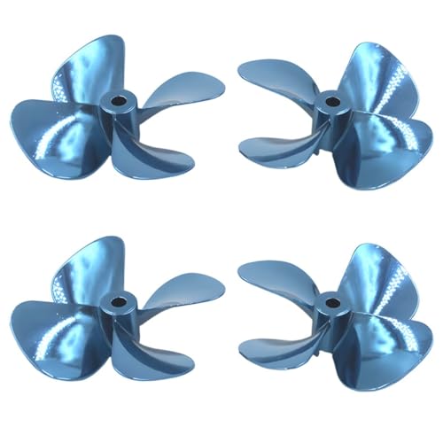 4-Blatt-Propeller aus Zinklegierung, zwei Paar robustes Modellzubehör, 55 mm/60 mm Drehdurchmesser, Rechts- und Linkshänder, langlebige Ersatz-Lüfterblätter for Schlepper, Angeln, ROV, RC-Boote(Blue,6 4-Blatt-Propeller aus Zinklegierung, zwei Paar robustes Modellzubehör, 55 mm/60 mm Drehdurchmesser, Rechts- und Linkshänder, langlebige Ersatz-Lüfterblätter for Schlepper, Angeln, ROV, RC-Boote(Blue,6 von XINRUI