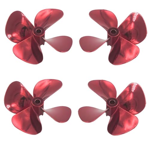 4-Blatt-Propeller aus Zinklegierung, zwei Paar robustes Modellzubehör, 55 mm/60 mm Drehdurchmesser, Rechts- und Linkshänder, langlebige Ersatz-Lüfterblätter for Schlepper, Angeln, ROV, RC-Boote(Red,55 4-Blatt-Propeller aus Zinklegierung, zwei Paar robustes Modellzubehör, 55 mm/60 mm Drehdurchmesser, Rechts- und Linkshänder, langlebige Ersatz-Lüfterblätter for Schlepper, Angeln, ROV, RC-Boote(Red,55 von XINRUI