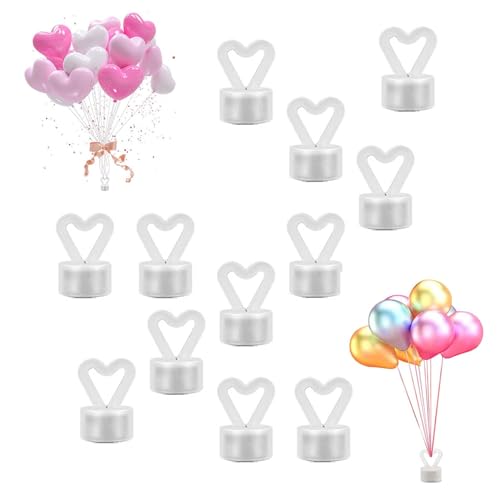 12 Stück Ballongewicht für Helium,Luftballon Beschwerer Kunststoff Set,Luftballons Halter für Hochzeit Geburtstag Party Dekoration von XINTANGXIA