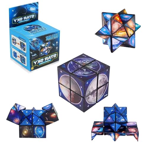 Sternenklarer Himmel Infinity-Würfel,Sternenhimmel Planet 3D-Puzzles, 2 in 1 Sternenklarer Himmel Zauberwürfel,Lernspiel Geschenke Sternenklarer Himmel Infinity-Würfel,Sternenhimmel Planet 3D-Puzzles, 2 in 1 Sternenklarer Himmel Zauberwürfel,Lernspiel Geschenke von XINTONG