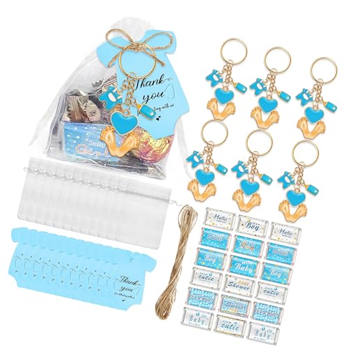 XINYIN 6/20-teiliges Babyfüße-Schlüsselanhänger-Set für Babypartys, Schlüsselanhänger mit Wickelaufkleber, Hängeetikett für Hochzeits-Babypartys XINYIN 6/20-teiliges Babyfüße-Schlüsselanhänger-Set für Babypartys, Schlüsselanhänger mit Wickelaufkleber, Hängeetikett für Hochzeits-Babypartys von XINYIN