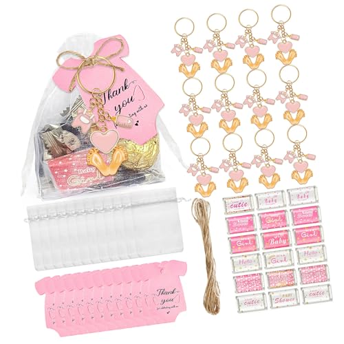 XINYIN 6/20-teiliges Babyfüße-Schlüsselanhänger-Set für Babypartys, Schlüsselanhänger mit Wickelaufkleber, Hängeetikett für Hochzeits-Babypartys XINYIN 6/20-teiliges Babyfüße-Schlüsselanhänger-Set für Babypartys, Schlüsselanhänger mit Wickelaufkleber, Hängeetikett für Hochzeits-Babypartys von XINYIN