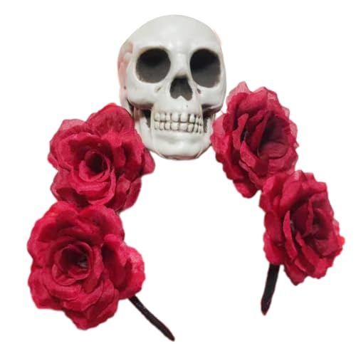 XINYIN BloddyHeadbands für Damen, Tag der Toten, realistischer Totenkopf, cooles Haar-Accessoire für Kostümpartys XINYIN BloddyHeadbands für Damen, Tag der Toten, realistischer Totenkopf, cooles Haar-Accessoire für Kostümpartys von XINYIN