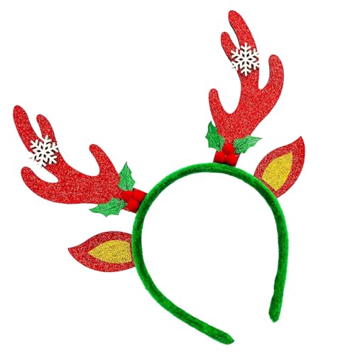 XINYIN Elegantes goldenes Rentier-Elch-Stirnband für Weihnachten, Feiertage, Partys, bequemer Stoff-Kopfschmuck, Haar-Accessoire XINYIN Elegantes goldenes Rentier-Elch-Stirnband für Weihnachten, Feiertage, Partys, bequemer Stoff-Kopfschmuck, Haar-Accessoire von XINYIN