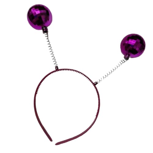 XINYIN Funkelndes Haarband mit doppelten Alien-Kugeln, Haarschmuck, lustige Kopfbedeckung für Halloween-Party-Kostüme von XINYIN