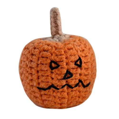 XINYIN Halloween Kleiner Kürbiskopf Häkelpuppen Ornament Handgemachte Emotionsunterstützung Strickspielzeug Positiv Dekoratives Geschenk von XINYIN