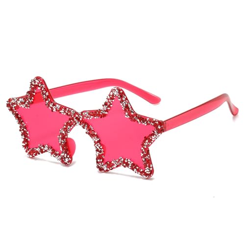 XINYIN Hip Hop glitzernde Schattierungen Stilvolle dekorative Augenbrille Stern Live Show Party Foto Requisiten Star Eyewear Party Outfit von XINYIN