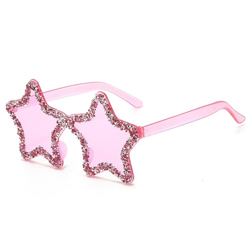 XINYIN Hip Hop glitzernde Schattierungen Stilvolle dekorative Augenbrille Stern Live Show Party Foto Requisiten Star Eyewear Party Outfit von XINYIN