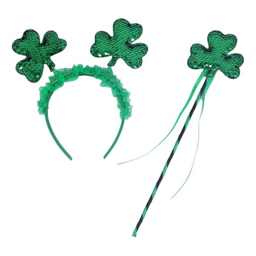 XINYIN Kobold Blingbling Stirnband Kleeblatt Kopfbedeckung Zauberstab Foto Requisiten Irish Day Party Kopfbedeckung Cosplay Zubehör XINYIN Kobold Blingbling Stirnband Kleeblatt Kopfbedeckung Zauberstab Foto Requisiten Irish Day Party Kopfbedeckung Cosplay Zubehör von XINYIN