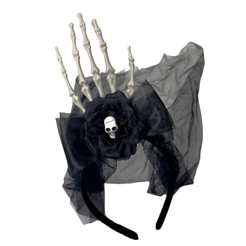 XINYIN Verstellbares Horror-Haarband mit Skelett-Hand, Netz-Dekoration, Cosplay-Stirnband, Kopfbedeckung für Kostümpartys, Halloween, Stirnbänder mit Skelett-Hand XINYIN Verstellbares Horror-Haarband mit Skelett-Hand, Netz-Dekoration, Cosplay-Stirnband, Kopfbedeckung für Kostümpartys, Halloween, Stirnbänder mit Skelett-Hand von XINYIN