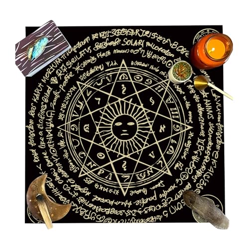 XINYIN Wahrsagungskarten Tischdecke Wandteppich Mondphasenmuster Tarot Tischdecke Astrologie Hexerei Decktuch Wanddekoration Tarotkarten Tischdecke Spirituelle Deckdecke von XINYIN