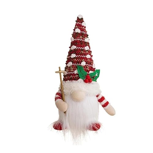 XINYIN Weihnachten Gnome ohne Gesicht Dot Hut Plüsch Strickmütze Schneemann Handpuppe Weihnachten Gnome Puppe ohne Gesicht Puppe Geschenk Dekoration Stricken Dot Hut Schneemann Puppe von XINYIN