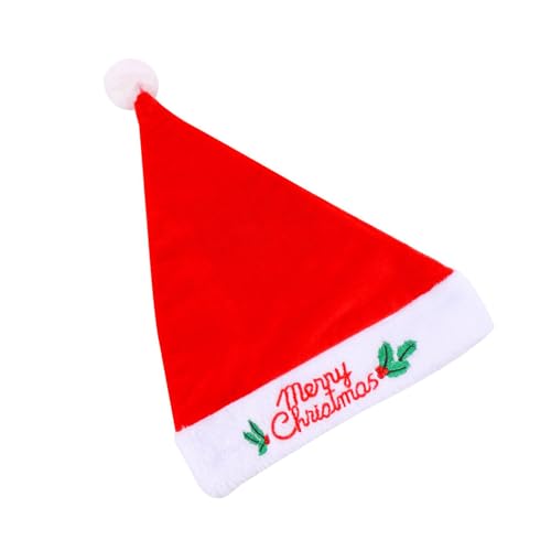 XINYIN Weihnachtsmütze mit weißer Krempe für Weihnachten, Festival, Party, Neujahr, Kopfbedeckung, Weihnachtsmann-Kostüm-Zubehör XINYIN Weihnachtsmütze mit weißer Krempe für Weihnachten, Festival, Party, Neujahr, Kopfbedeckung, Weihnachtsmann-Kostüm-Zubehör von XINYIN