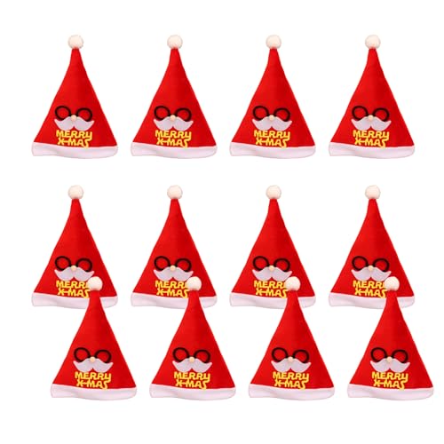 XINYIN Weiße Weihnachtsmütze, 12 Stück, Weihnachtsmannmütze, Zubehör, Nikolausmütze für Weihnachtsveranstaltungen, Feiern XINYIN Weiße Weihnachtsmütze, 12 Stück, Weihnachtsmannmütze, Zubehör, Nikolausmütze für Weihnachtsveranstaltungen, Feiern von XINYIN