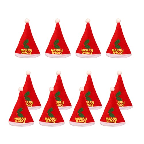 XINYIN Weiße Weihnachtsmütze, 12 Stück, Weihnachtsmannmütze, Zubehör, Nikolausmütze für Weihnachtsveranstaltungen, Feiern XINYIN Weiße Weihnachtsmütze, 12 Stück, Weihnachtsmannmütze, Zubehör, Nikolausmütze für Weihnachtsveranstaltungen, Feiern von XINYIN