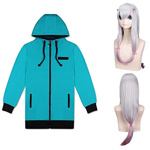 Anime Girl Eromanga Sensei Izumi Sagiri Cosplay Kostüm Frauen Top + Hose + Jacke + Perücke Erotic Comic Teacher Kostüme Komplettset One Size Kostüm 1 Und Perücke Anime Girl Eromanga Sensei Izumi Sagiri Cosplay Kostüm Frauen Top + Hose + Jacke + Perücke Erotic Comic Teacher Kostüme Komplettset One Size Kostüm 1 Und Perücke von XINYIYI