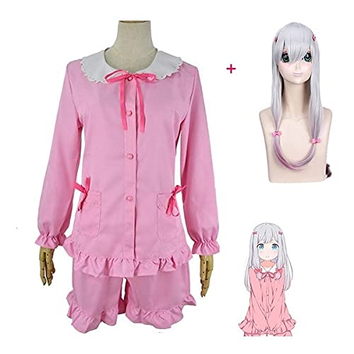 Anime Girl Eromanga Sensei Izumi Sagiri Cosplay Kostüm Frauen Top + Hose + Jacke + Perücke Erotic Comic Teacher Kostüme Komplettset One Size Kostüm Und Perücke Anime Girl Eromanga Sensei Izumi Sagiri Cosplay Kostüm Frauen Top + Hose + Jacke + Perücke Erotic Comic Teacher Kostüme Komplettset One Size Kostüm Und Perücke von XINYIYI