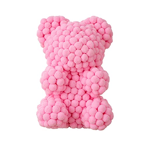 XINgjyxzk Weicher rosa Schaumstoffball in Tierform für Zuhause, Tischdekoration, Schlafzimmer, Deko, für Kinder, Freundin, Teddy-doll von XINgjyxzk