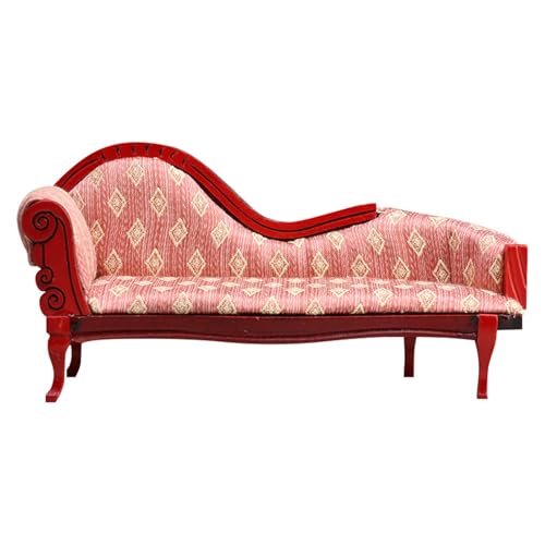 Schlafzimmer Liege Bett Miniaturmöbel Modell Zubehör Rollenspiel Einrichtung Blumenblatt Puppenhaus (Stil 3) von XITEA