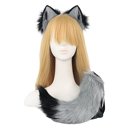 XITEA 2-teiliges Stirnband-Set mit Wolfsschwanz-Ohren, für Halloween, Weihnachten, Kostümparty, Kostüm, Spielzeug, Damen, Herren, Cosplay XITEA 2-teiliges Stirnband-Set mit Wolfsschwanz-Ohren, für Halloween, Weihnachten, Kostümparty, Kostüm, Spielzeug, Damen, Herren, Cosplay von XITEA