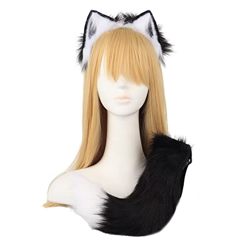 XITEA 2-teiliges Stirnband-Set mit Wolfsschwanz-Ohren, für Halloween, Weihnachten, Kostümparty, Kostüm, Spielzeug, Damen, Herren, Cosplay XITEA 2-teiliges Stirnband-Set mit Wolfsschwanz-Ohren, für Halloween, Weihnachten, Kostümparty, Kostüm, Spielzeug, Damen, Herren, Cosplay von XITEA