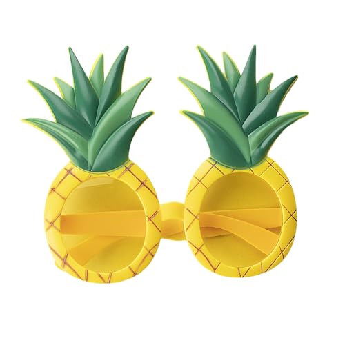 XITEA Brille in Obstform, Hawaii, tropische Ananas, Sonnenbrille, lustige Brillen, Sommer, Strand, Party, Zubehör, Geschenke, lustige Brillen von XITEA