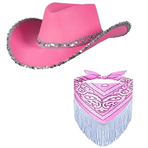 XITEA Cowgirl-Hut, Bandana, Braut, Cowboy, Bandana, Cowboyhut, Junggesellinnenabschied, Hut XITEA Cowgirl-Hut, Bandana, Braut, Cowboy, Bandana, Cowboyhut, Junggesellinnenabschied, Hut von XITEA