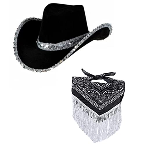 XITEA Cowgirl-Hut, Bandana, Braut, Cowboy, Bandana, Cowboyhut, Junggesellinnenabschied, Hut XITEA Cowgirl-Hut, Bandana, Braut, Cowboy, Bandana, Cowboyhut, Junggesellinnenabschied, Hut von XITEA