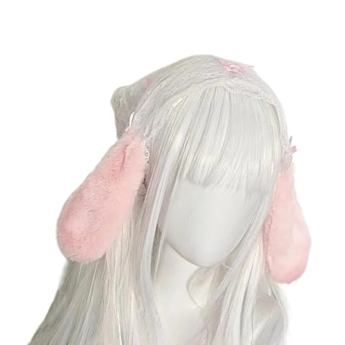 XITEA Hübsches Hasenohr-Stirnband mit Rüschen-Spitzen-Design, Dienstmädchen-Kostüm, Haarschmuck für Cosplay und festliche Veranstaltungen XITEA Hübsches Hasenohr-Stirnband mit Rüschen-Spitzen-Design, Dienstmädchen-Kostüm, Haarschmuck für Cosplay und festliche Veranstaltungen von XITEA