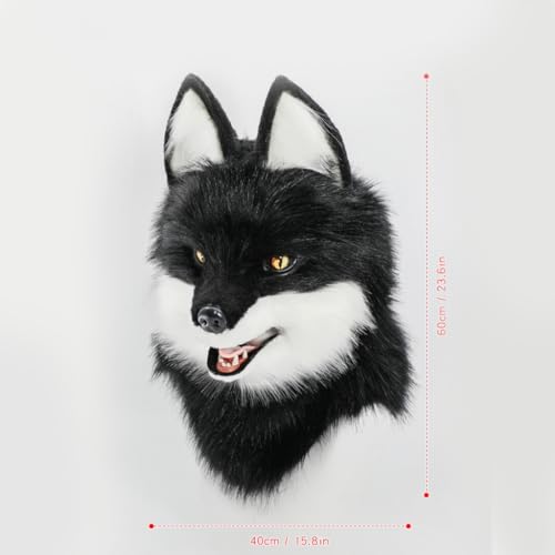 XITEA Plüsch-Hut für den ganzen Kopf, Wolf, realistische Tierkopfbedeckung, Hut für Halloween und Party, Schule, Spielkostüm, Kopfbedeckung XITEA Plüsch-Hut für den ganzen Kopf, Wolf, realistische Tierkopfbedeckung, Hut für Halloween und Party, Schule, Spielkostüm, Kopfbedeckung von XITEA