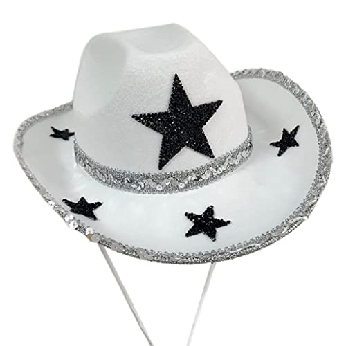 XITEA Star Cowgirl Hut Pailletten Krempe für Verkleidungen Cosplays Party Kostüm Zubehör XITEA Star Cowgirl Hut Pailletten Krempe für Verkleidungen Cosplays Party Kostüm Zubehör von XITEA